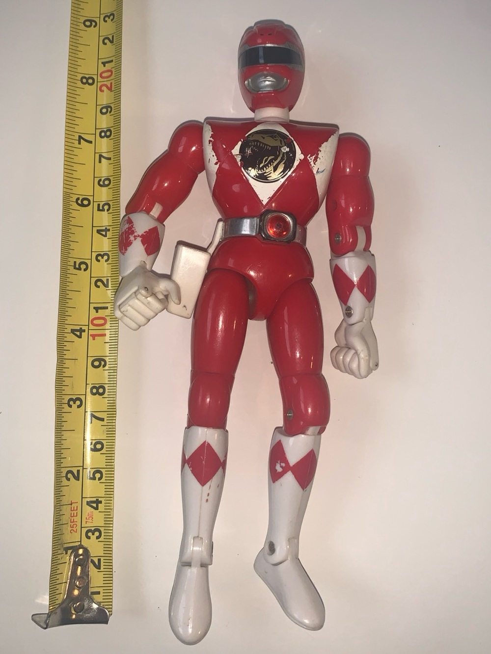 Mighty Morphin Power Rangers Red RANGER Jason 8" inch Action Figure Vintage 1993